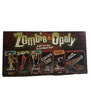 Zombie Opoly Board Game Late for the Sky, Horror Dead, Made In USA, Complete